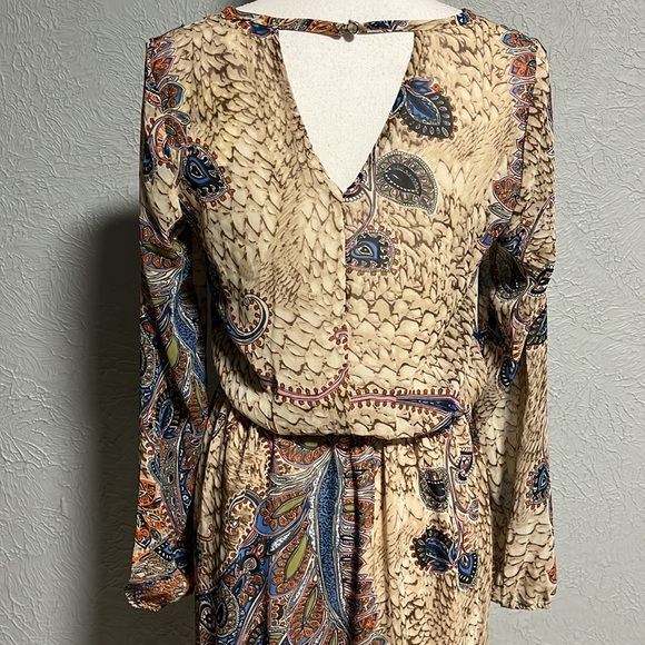 INA Fashion High Low Tie Waist Long Sleeve Dress NWT Small - Picture 10 of 11